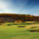 Numerous pot bunkers at the famous Royal Dornoch Golf Club.