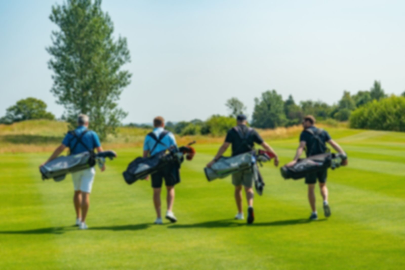 Golfer walking together on the fairway