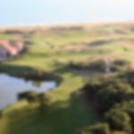 Aerial view of the seaside Golf Club de Saint Jean de Monts.