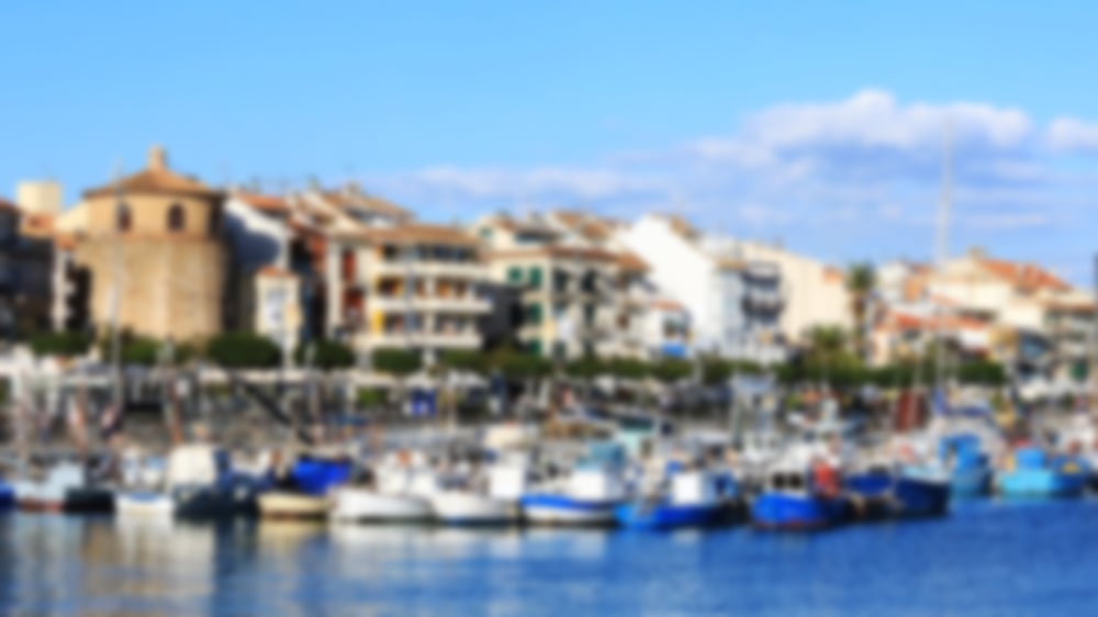 Cambrils scenic port with blissful blue skies