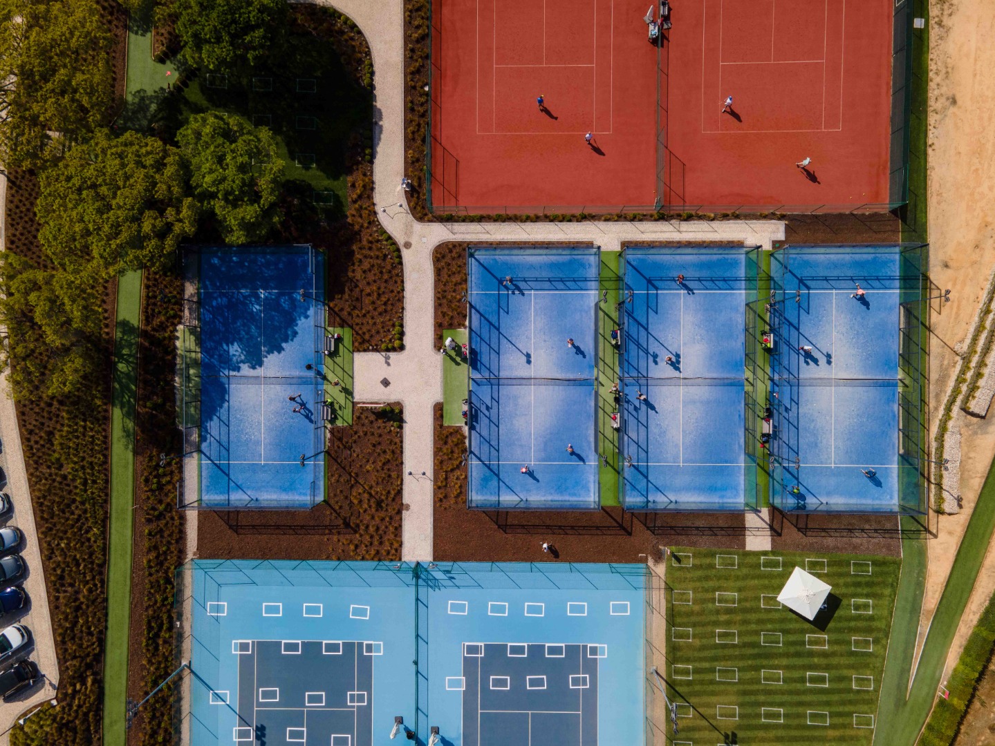 Padel court aerial