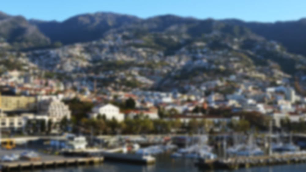 The beautiful Madeira mountains and its bay