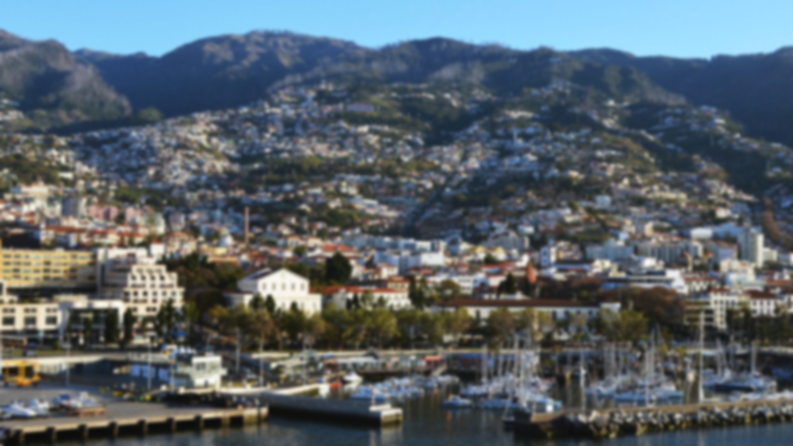 The beautiful Madeira mountains and its bay