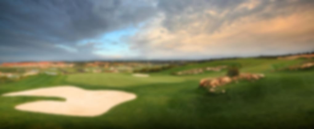 beautiful white bunkers and tough greens on the 10th