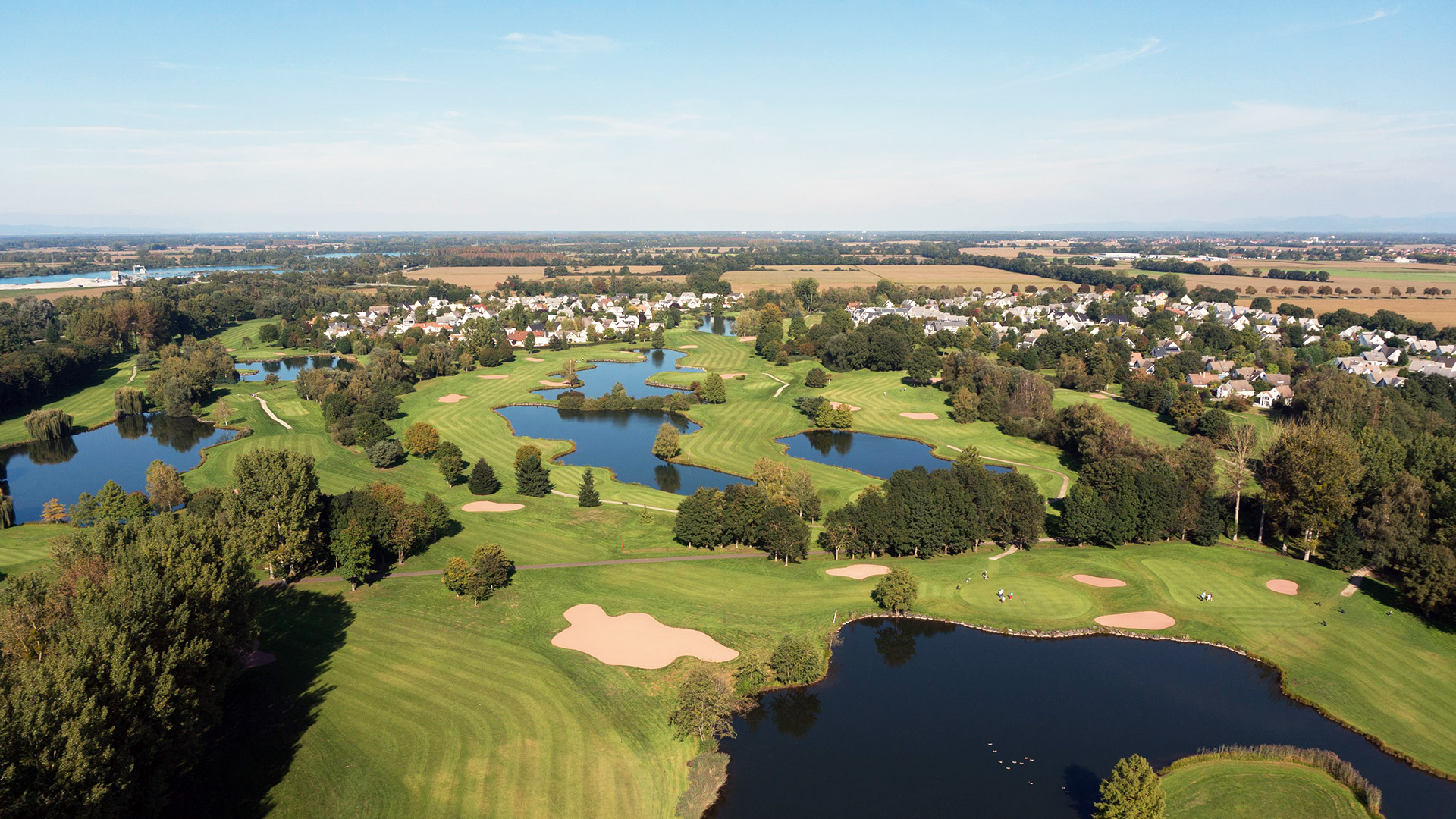 Aerial view of the beautiful Golf de La Wantzenau.