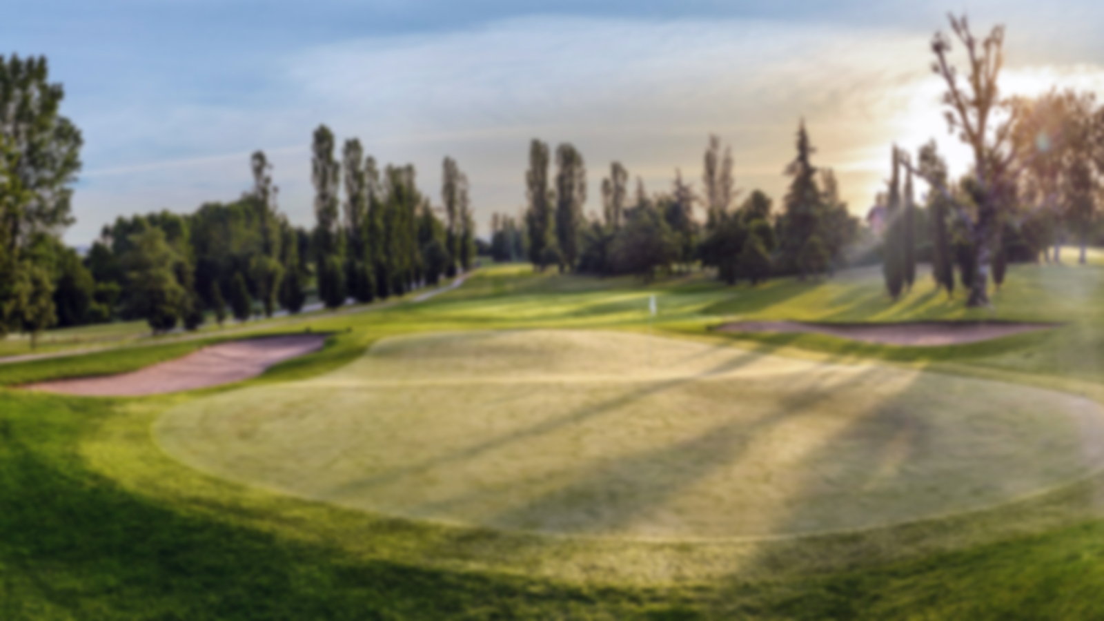 Beautiful sunrise at the idyllic Bologna Golf Club.