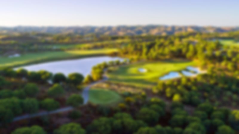 Aerial view of the spectacular Monte Rei Golf Club.