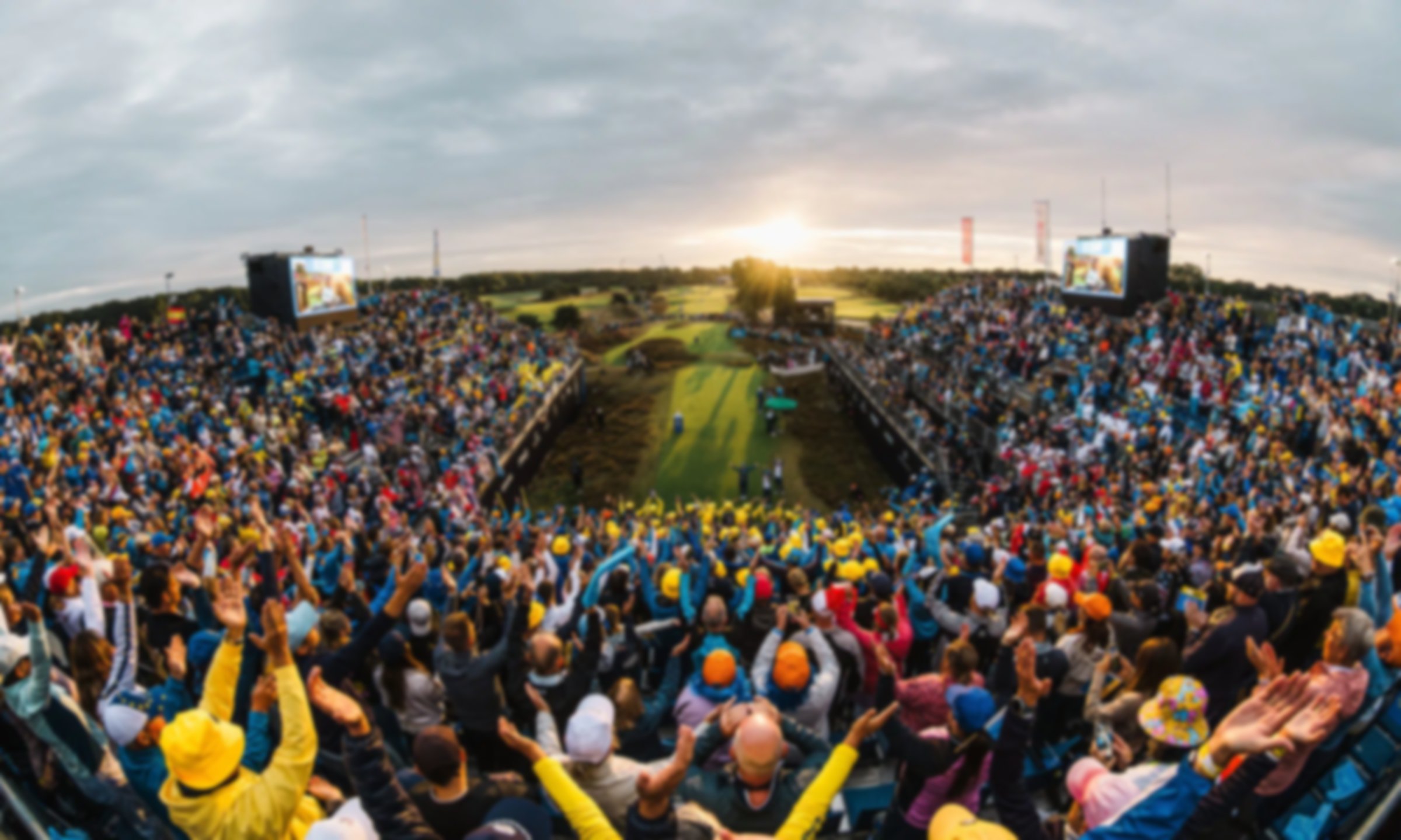 Fans on the 1st tee at Bernardus