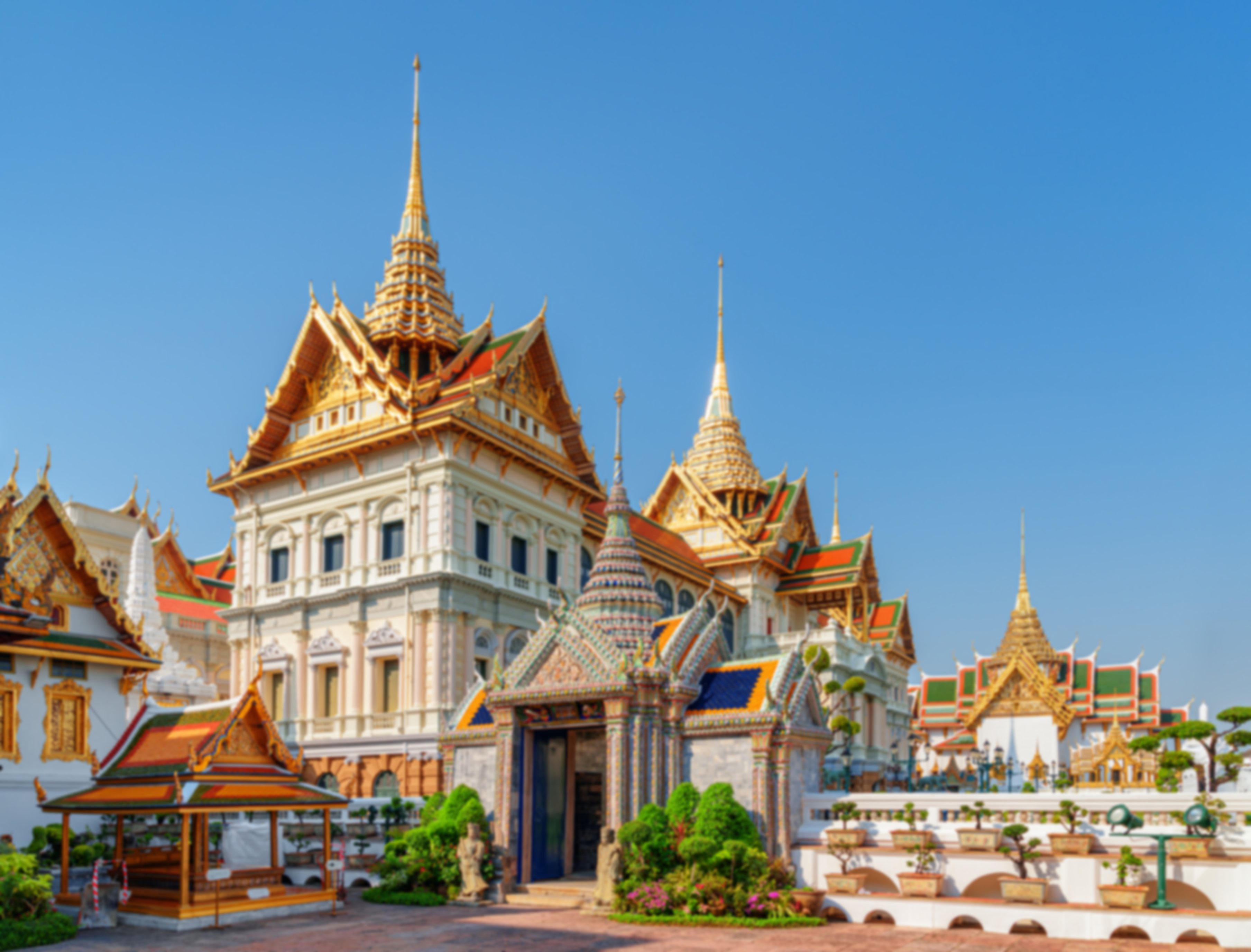 Grand Palace in Bangkok on a sunny day