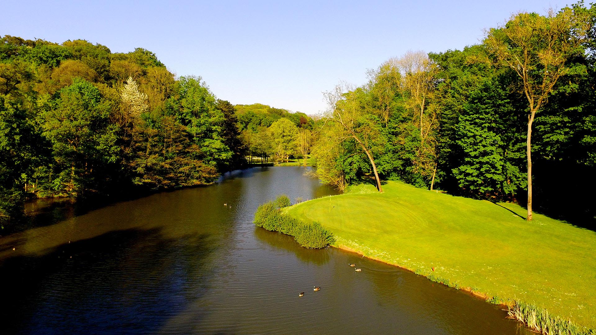 River around the back of the 12th hole