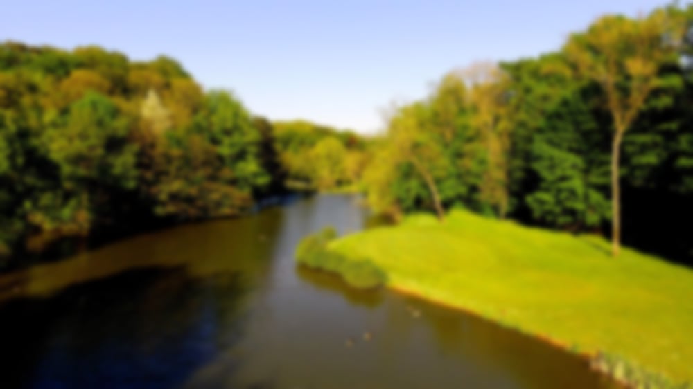 River around the back of the 12th hole