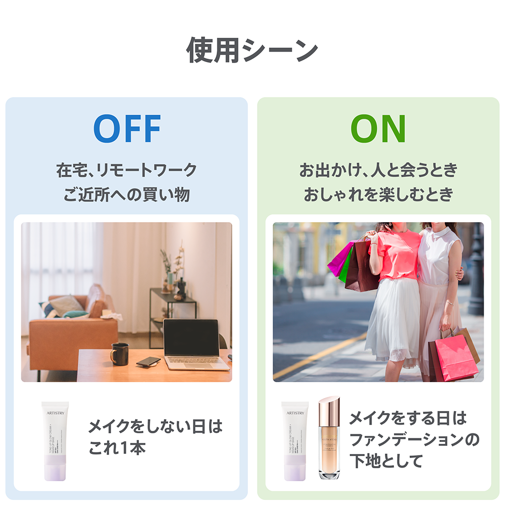 トーンアップ グロウ ベース カラー：ラベンダー) ：Amway(日本