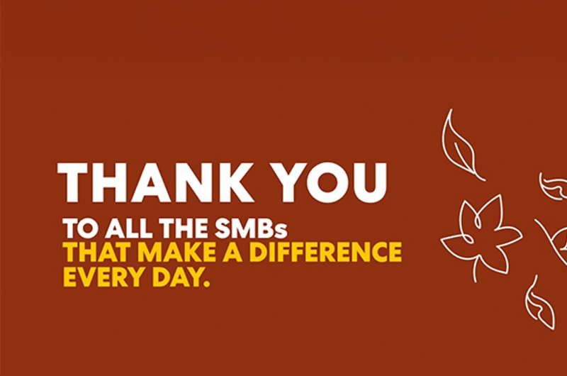 Our special thank you to small businesses