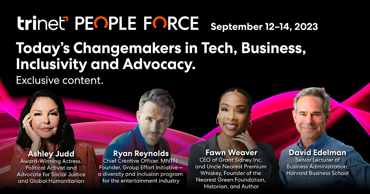 TriNet Announces Speakers For TriNet PeopleForce 2023 Including Multi ...