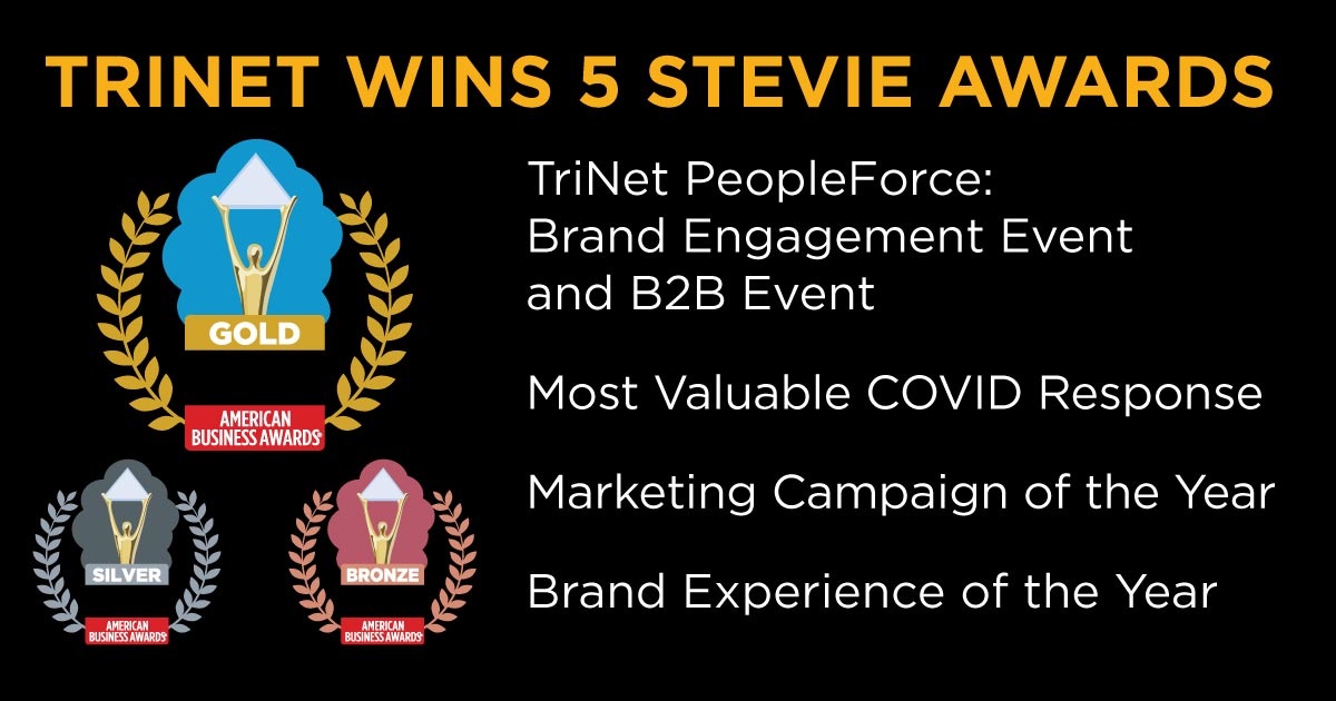 TriNet Wins Gold Stevie Award for its Inaugural PeopleForce Conference