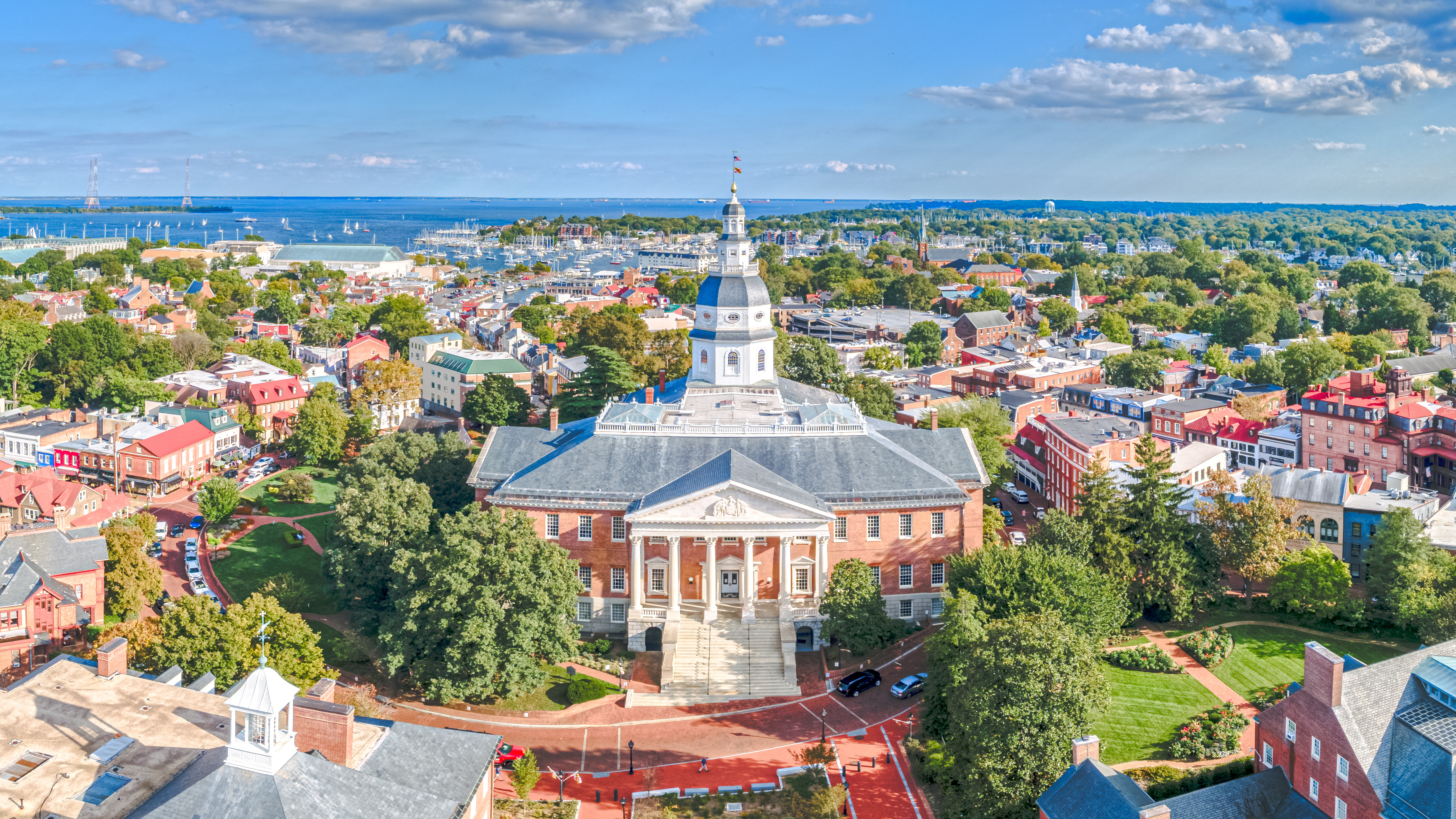 Maryland city, view from above