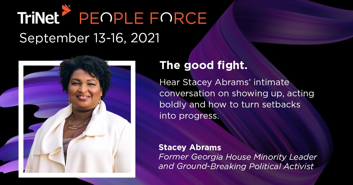 Former Georgia House of Representatives Minority Leader Stacey Abrams Added to TriNet PeopleForce Roster of Esteemed Speakers
