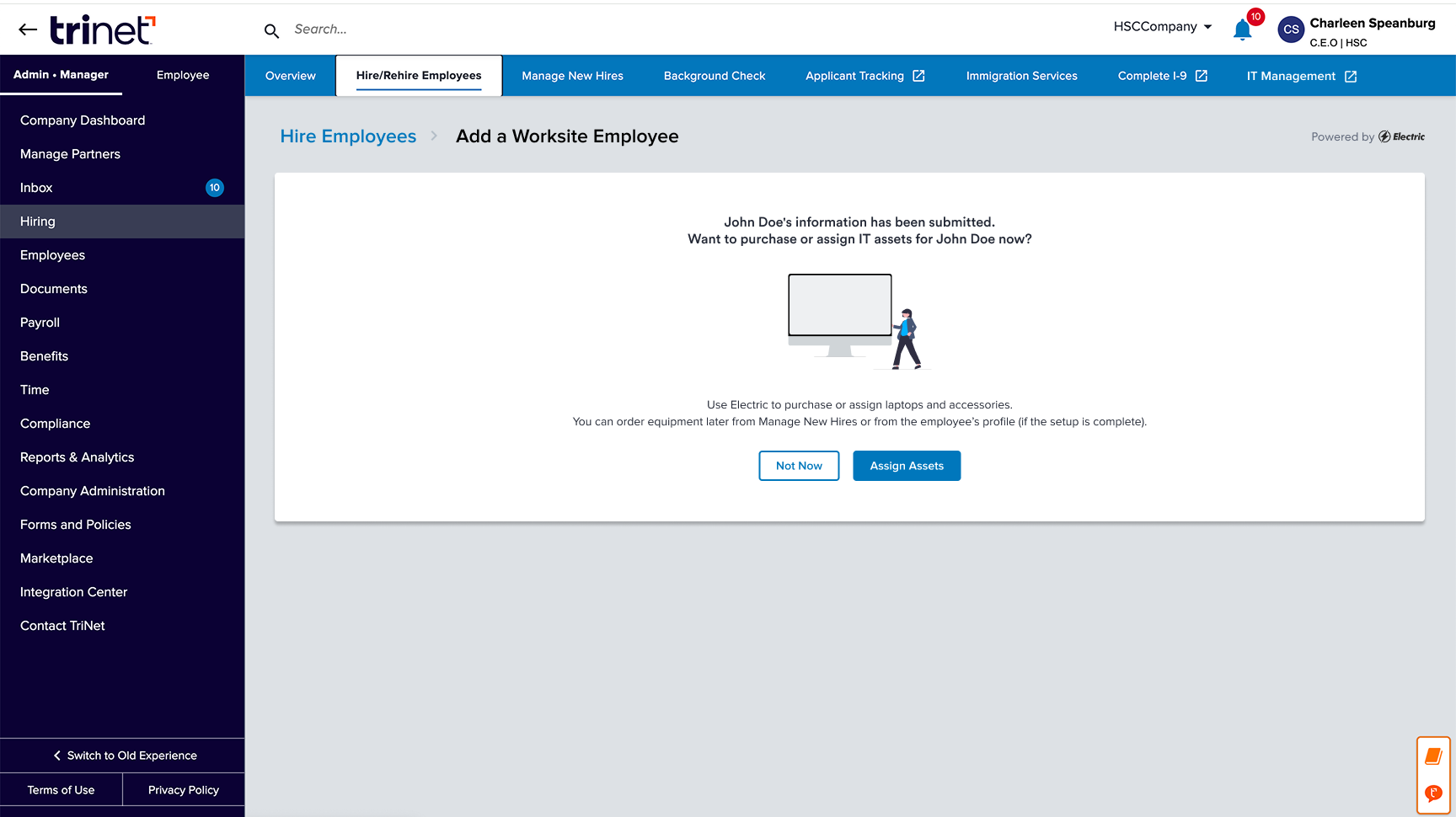 Complete IT Tasks during onboarding