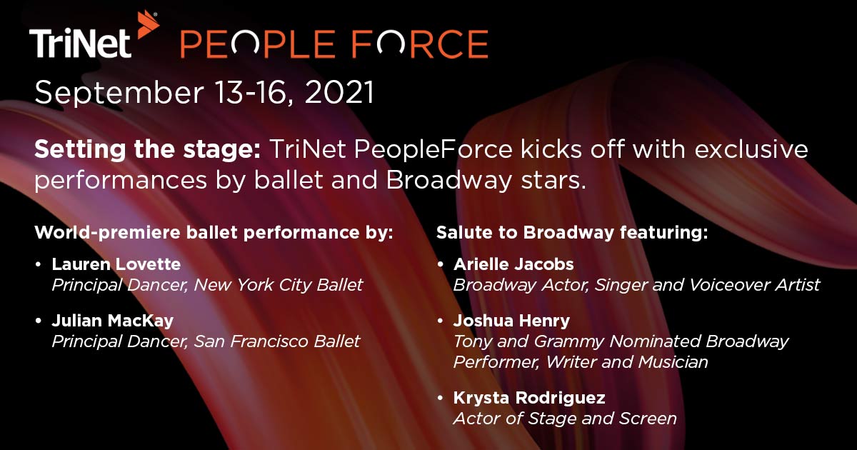 World Premiere Ballet by Acclaimed Dancers to Kick off TriNet PeopleForce 2021