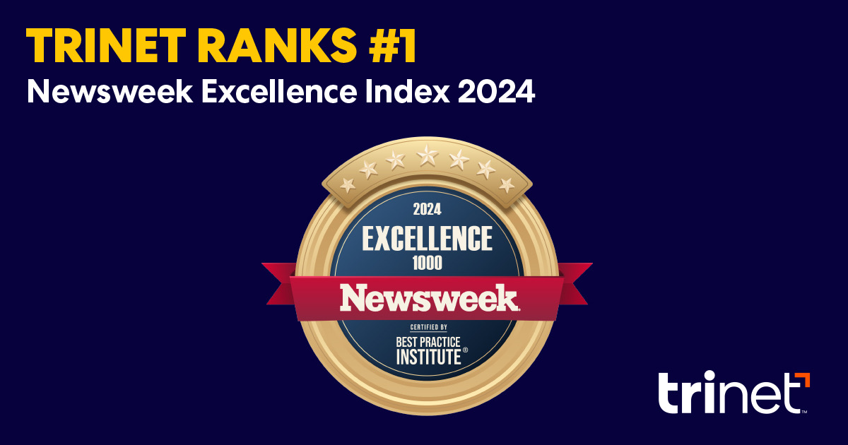 TriNet Ranked #1 In Newsweek’s Excellence 1000 Index 2024