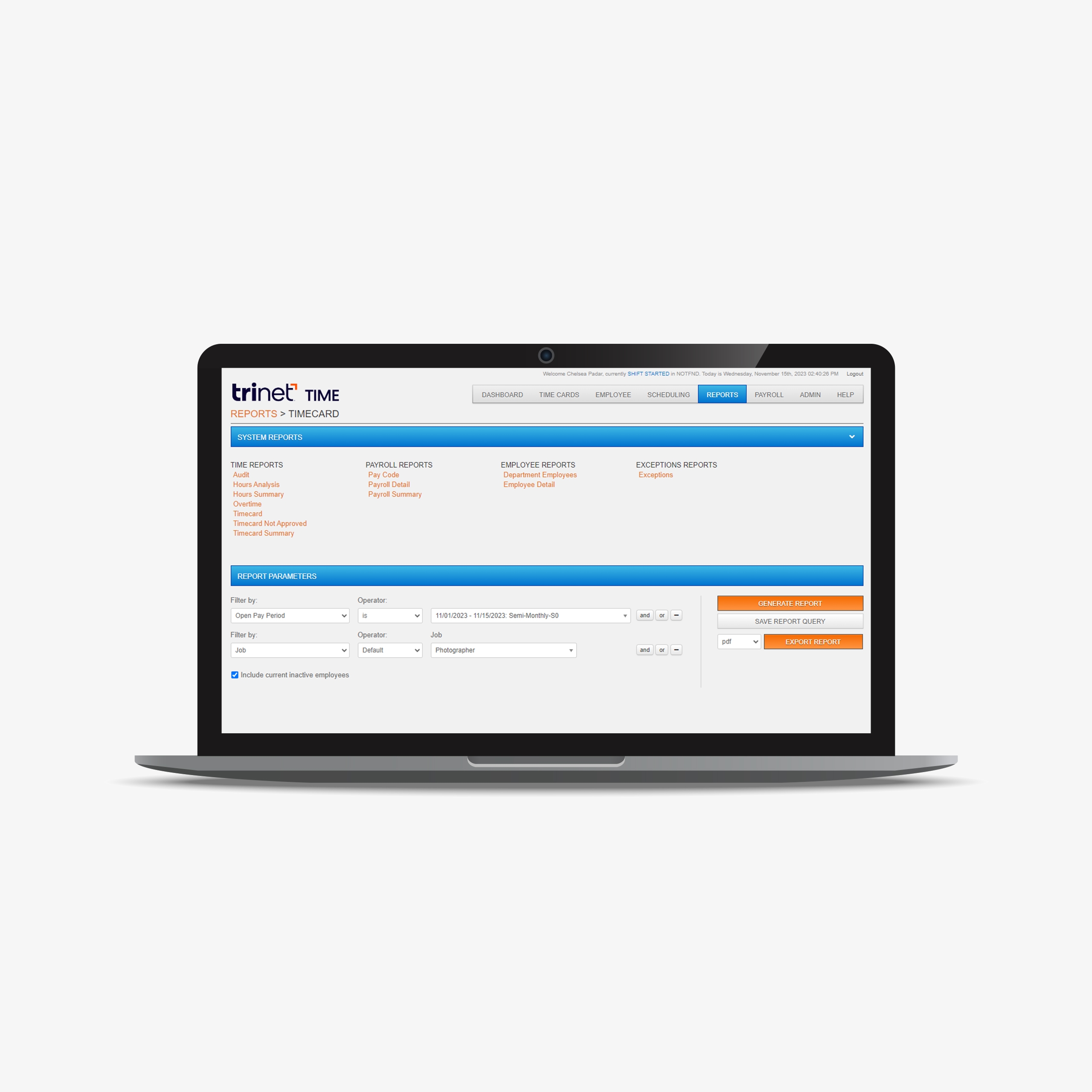 Reporting Capabilities