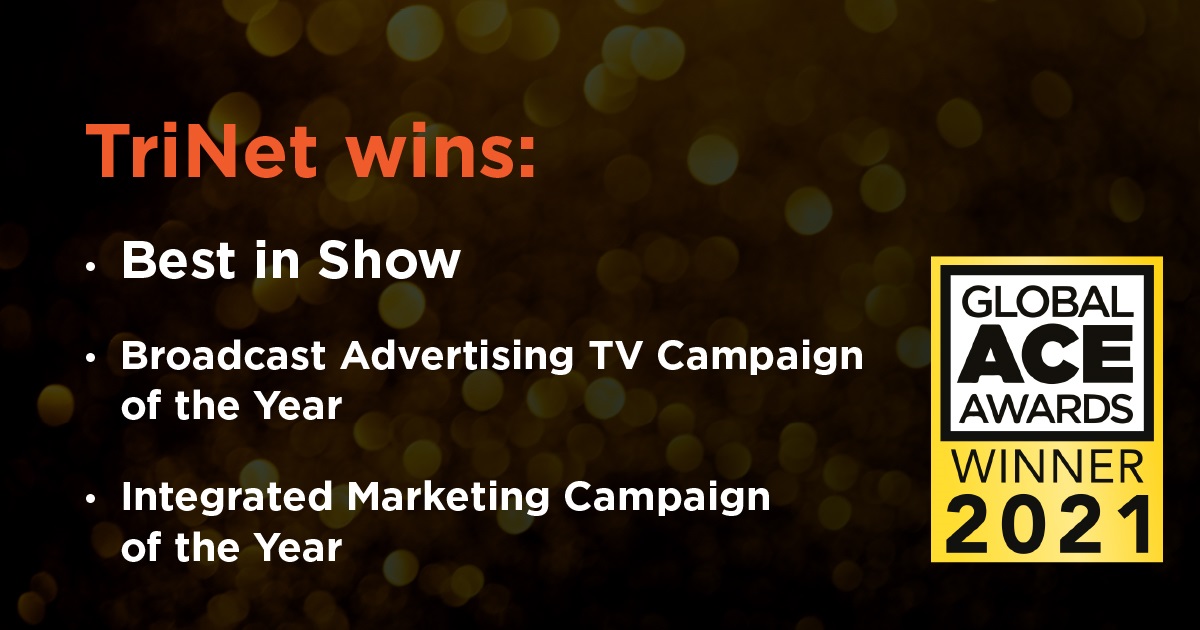 TriNet Wins Three Global ACE Awards, Including Best in Show