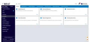 Document management main dashboard