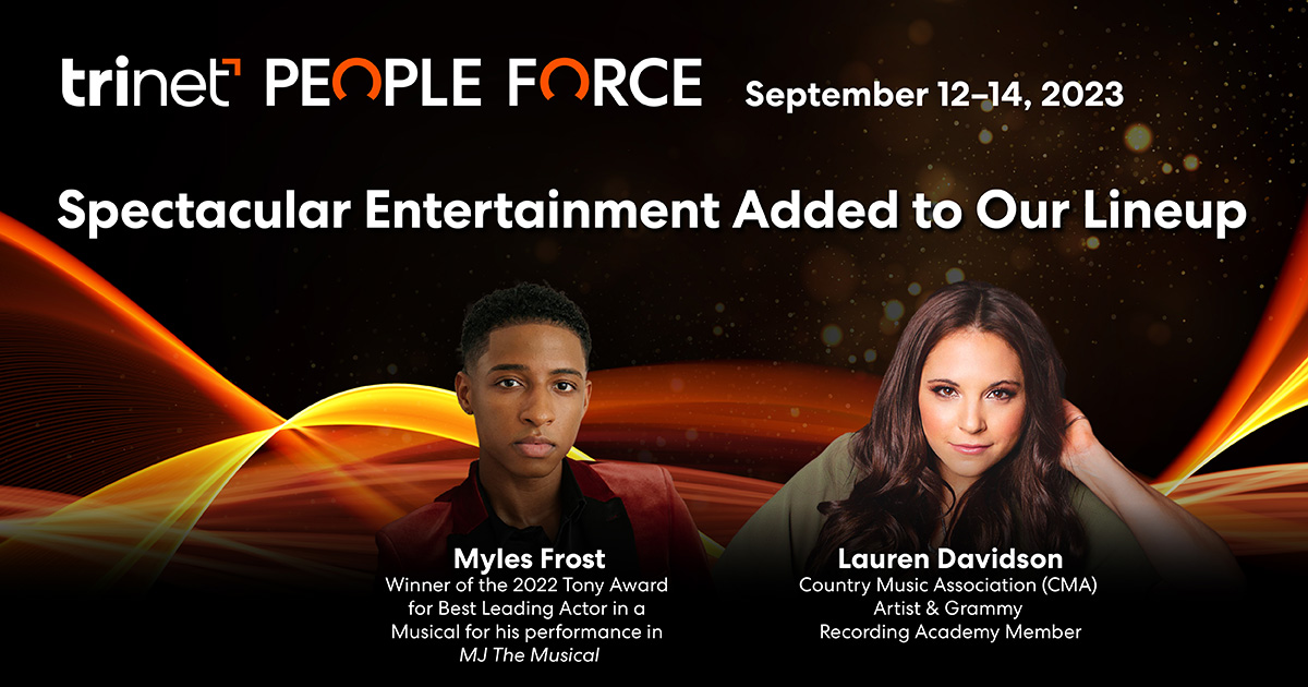 Tony Award-Winner Myles Frost, Country Music Artist Lauren Davidson, and South Africa’s Mzansi Youth Choir to Perform at TriNet PeopleForce 2023