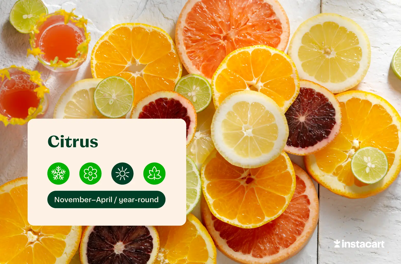 Oranges, lemons, limes and grapefruits, whole and halved, arranged together.