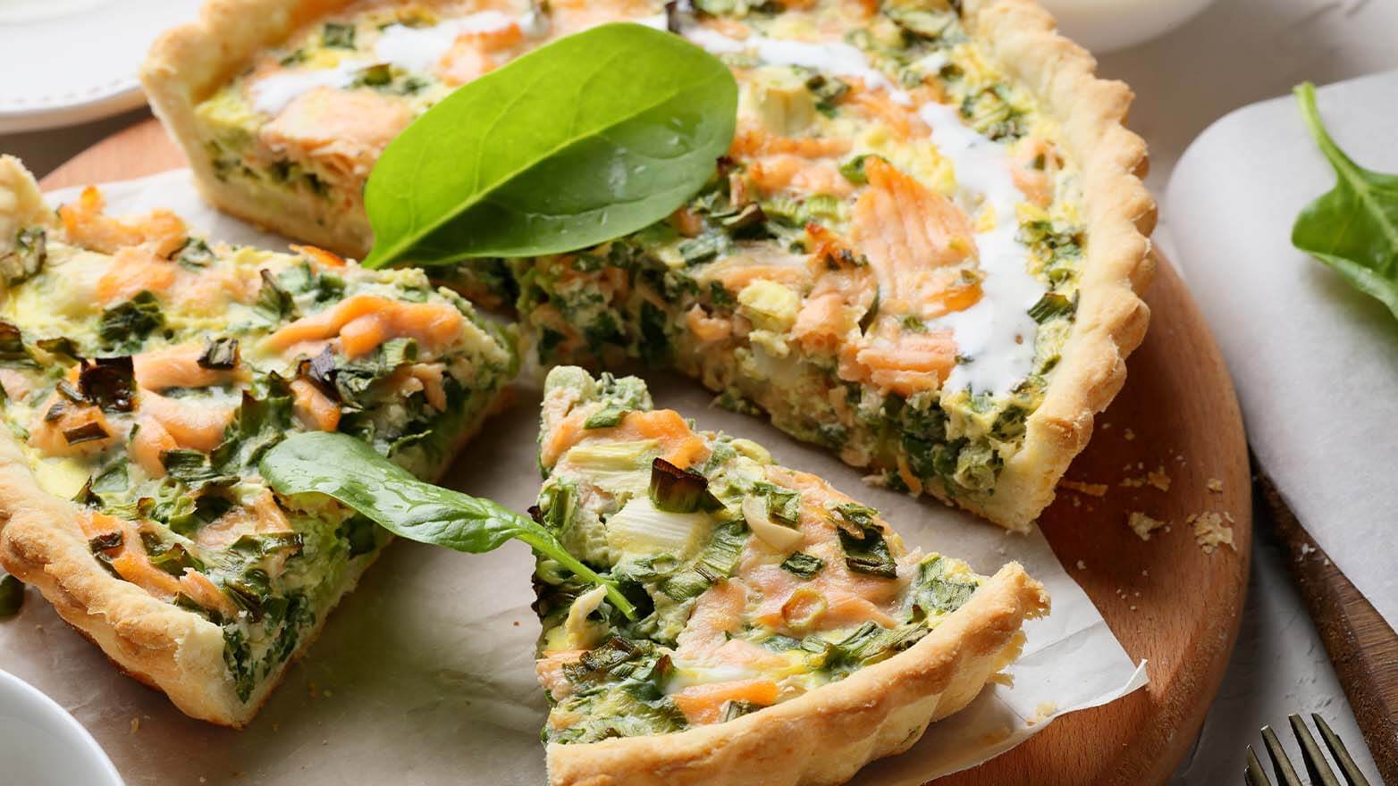 Salmon quiche
