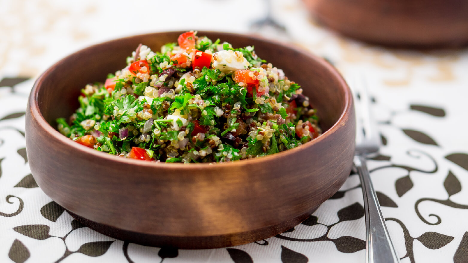 Nourishing quinoa salad with fresh parsley