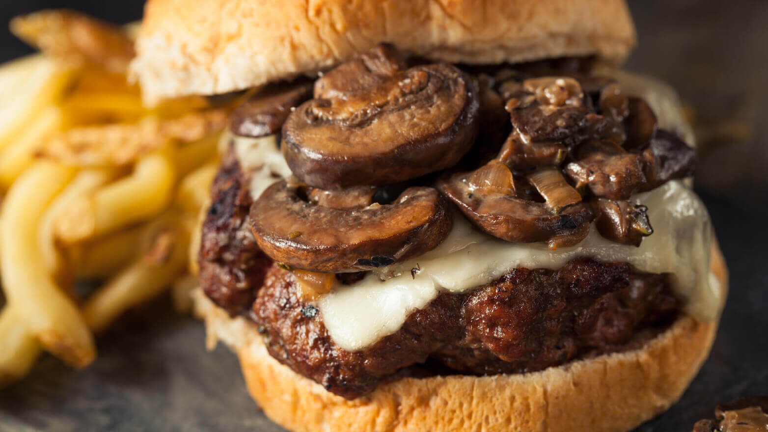 mushroom swiss burger