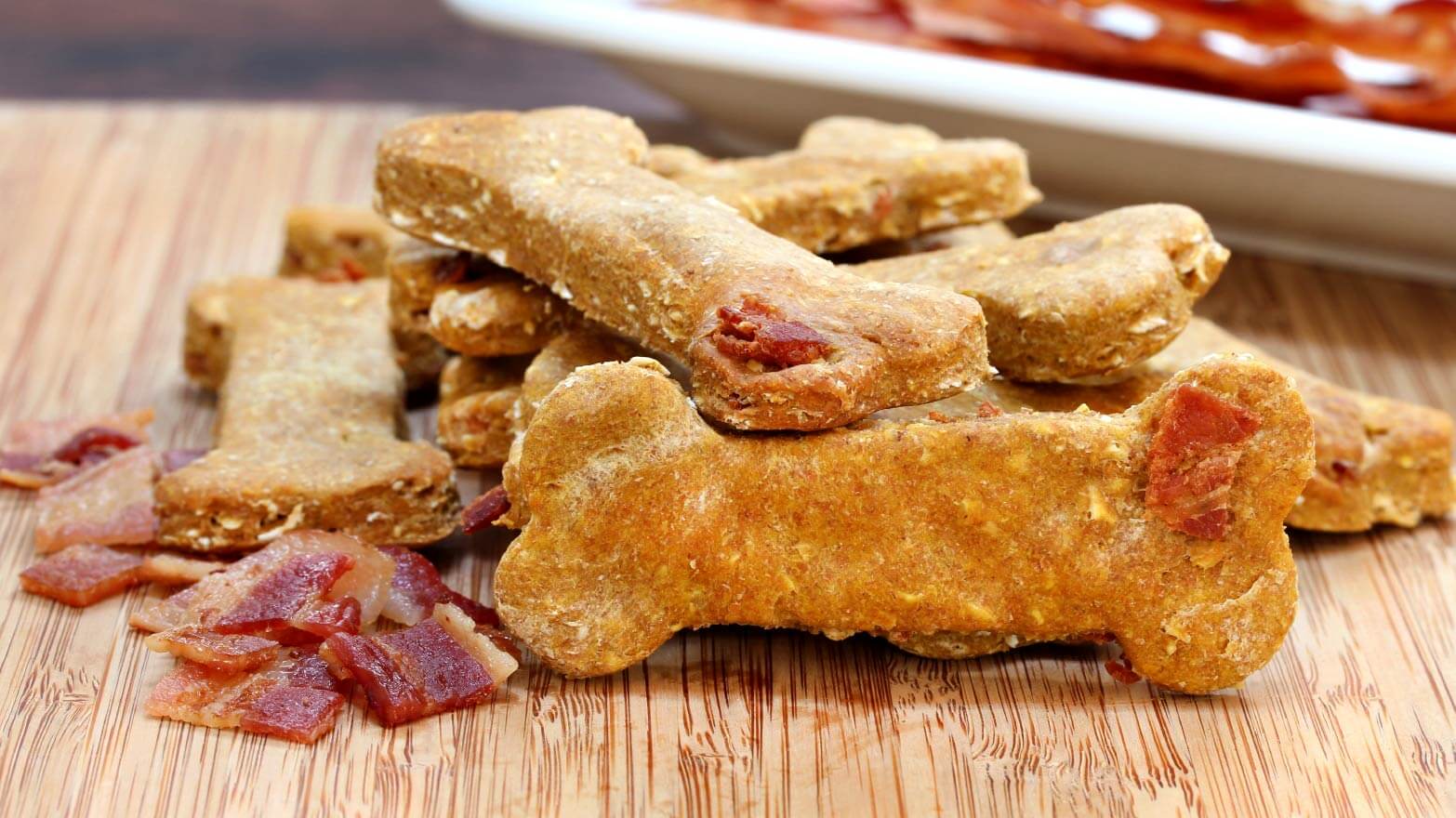 Bacon and peanut butter dog treats