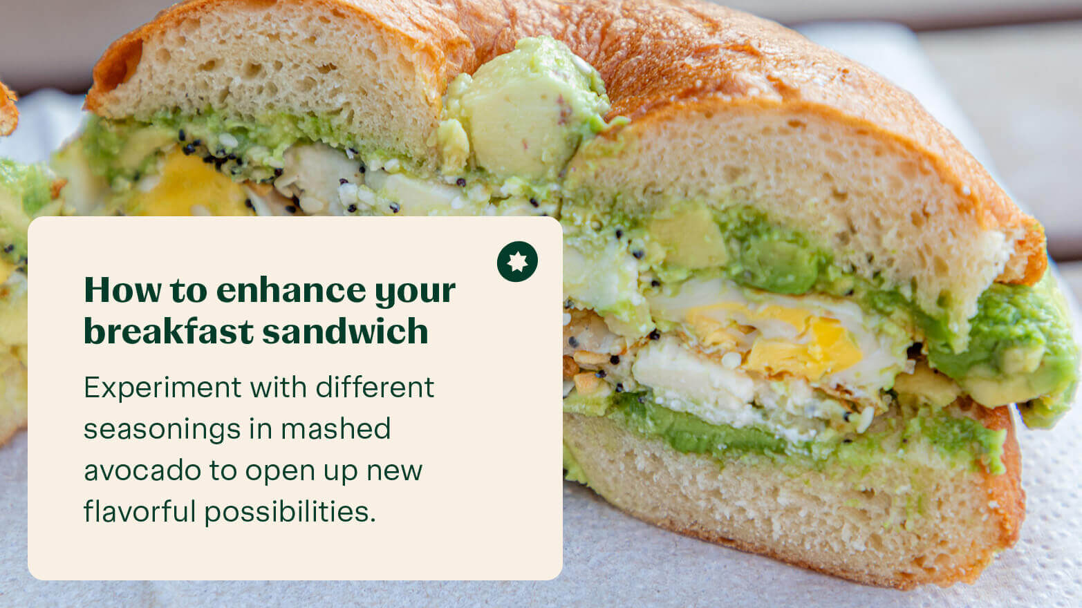 Avocado egg sandwich