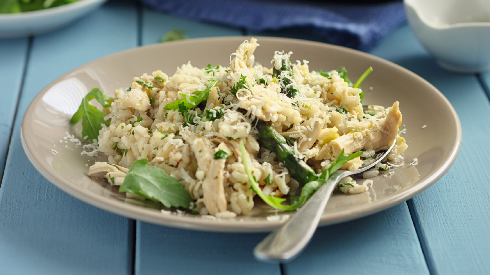 Chicken risotto with fresh herbs