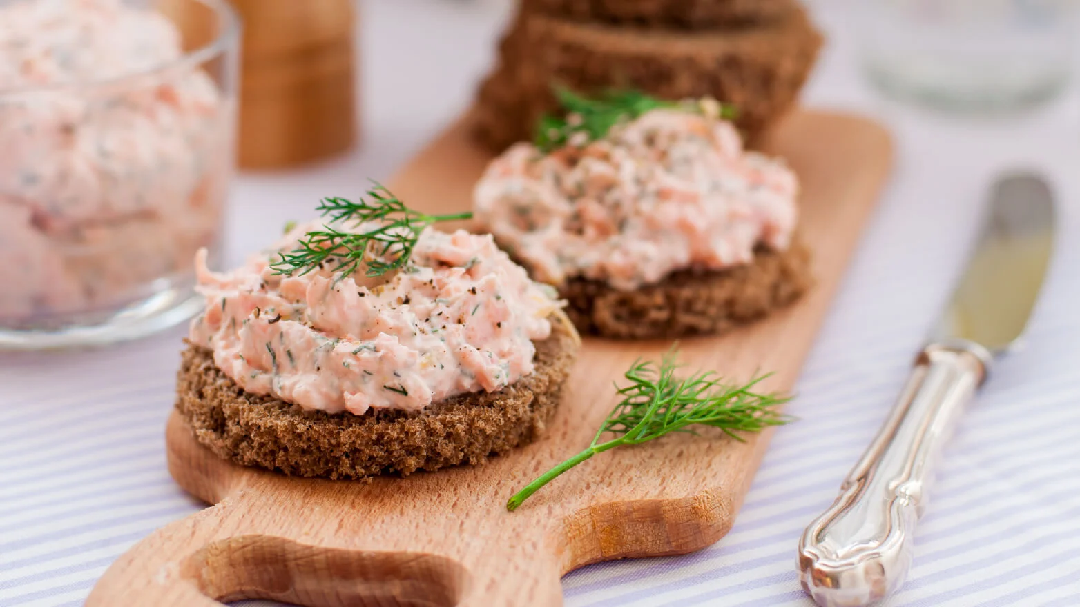 a photo of salmon pate servings