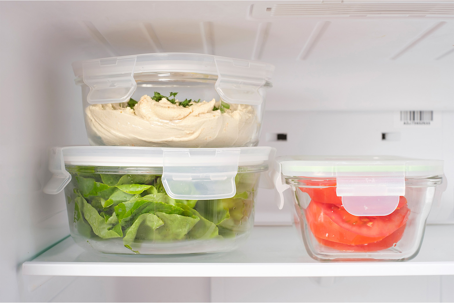 Hummus stored properly in fridge