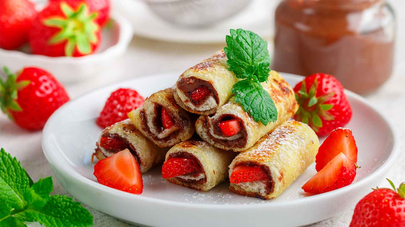 French toast roll-ups for kids.