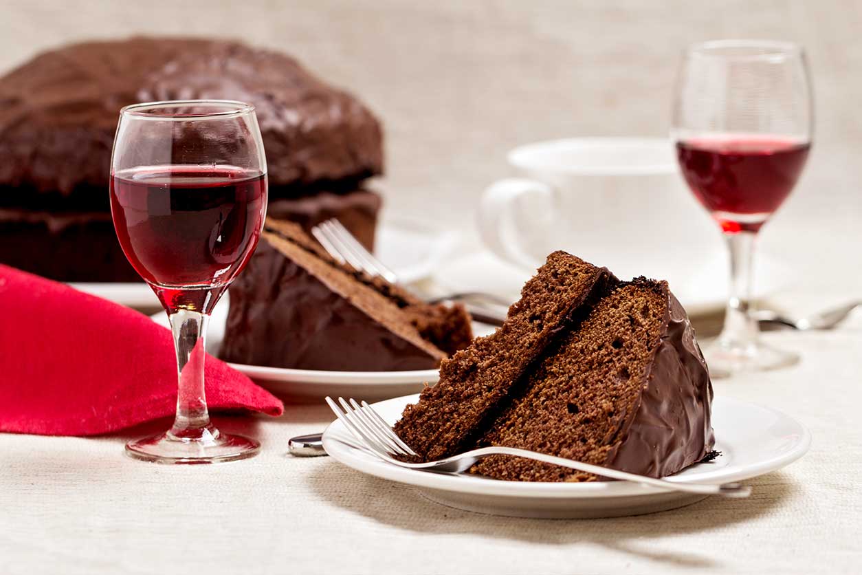 chocolate red wine cake