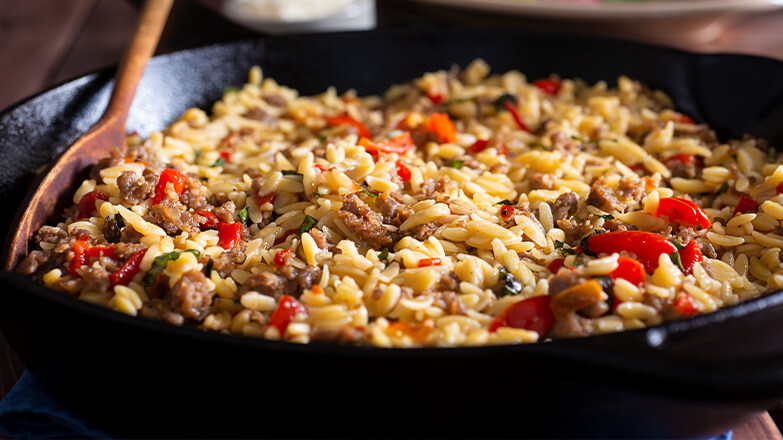 cajun sausage and orzo