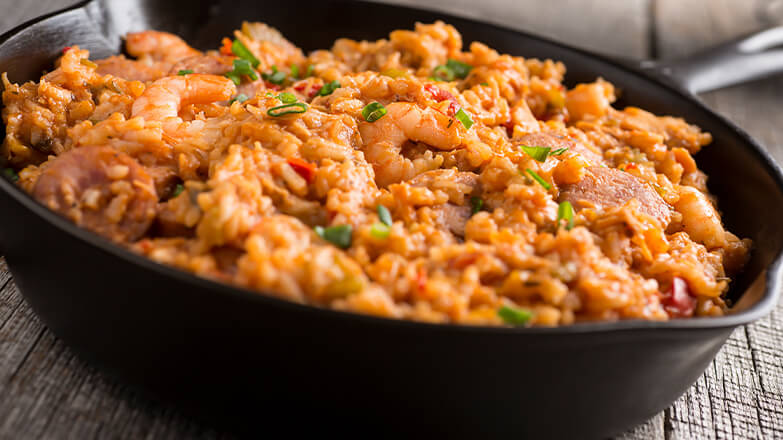baked jambalaya for Mardi Gras