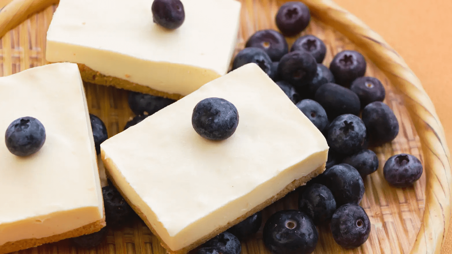 Stock image of no-bake cheesecake bars
