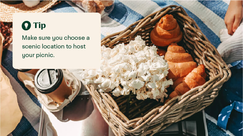 picnic basket full of food