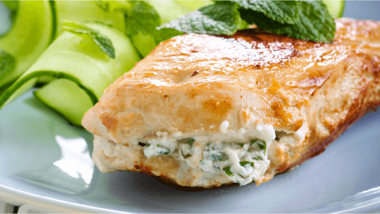 cottage cheese stuffed chicken breast