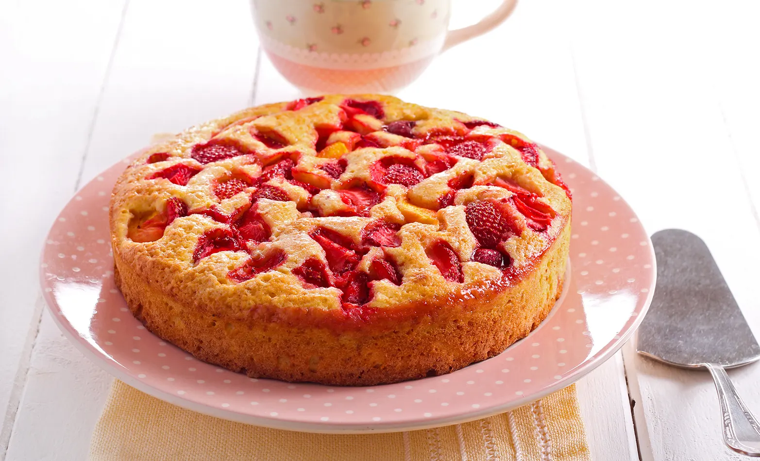 strawberry lemon ricotta cake