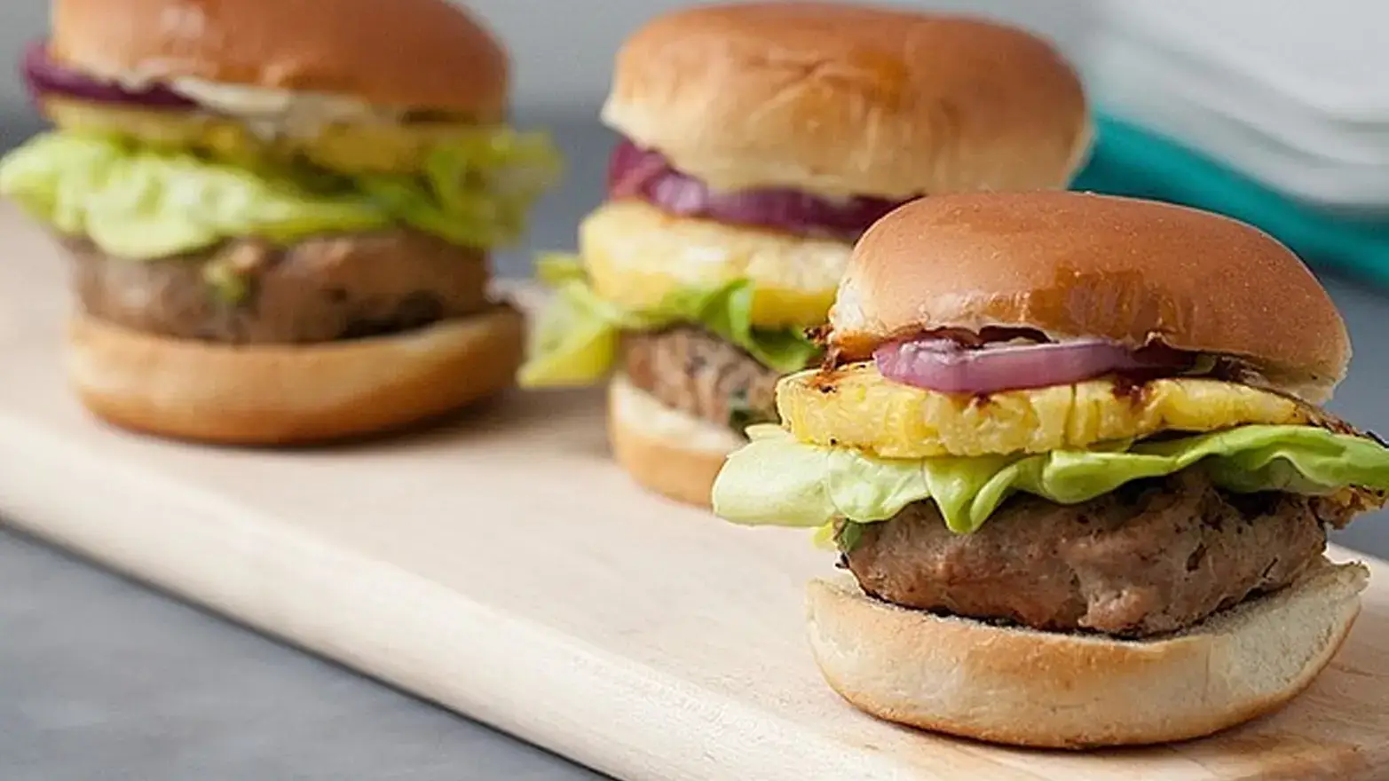 Hawaiian teriyaki turkey sliders