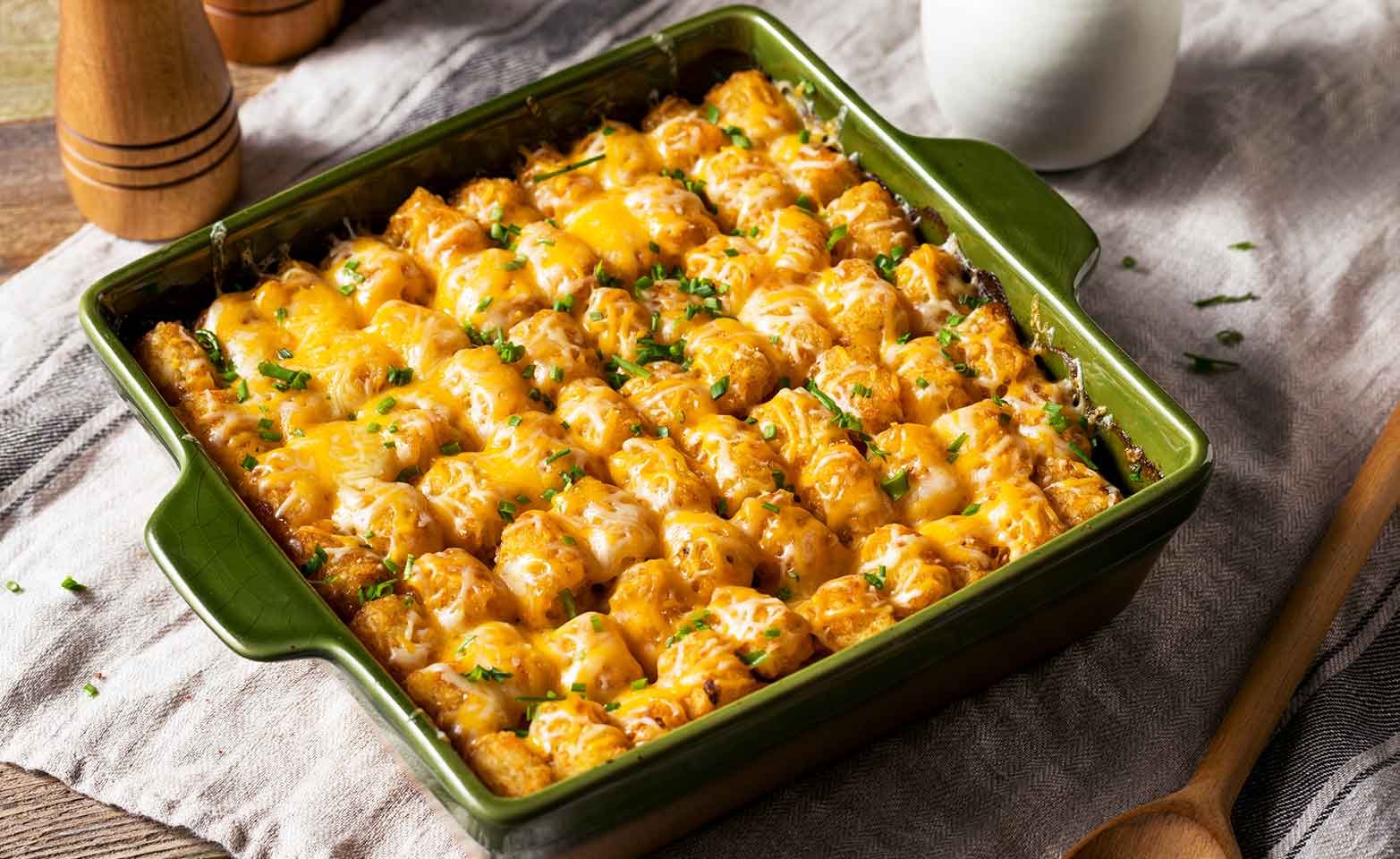 Stock image of tater tot casserole