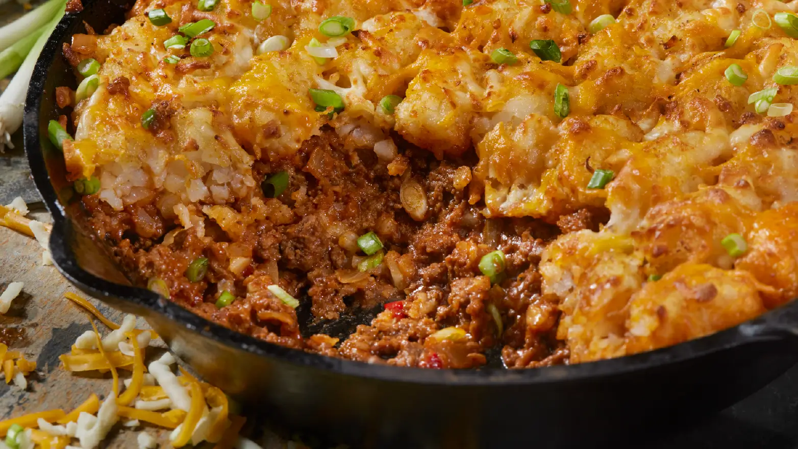 Ground beef tater tot casserole
