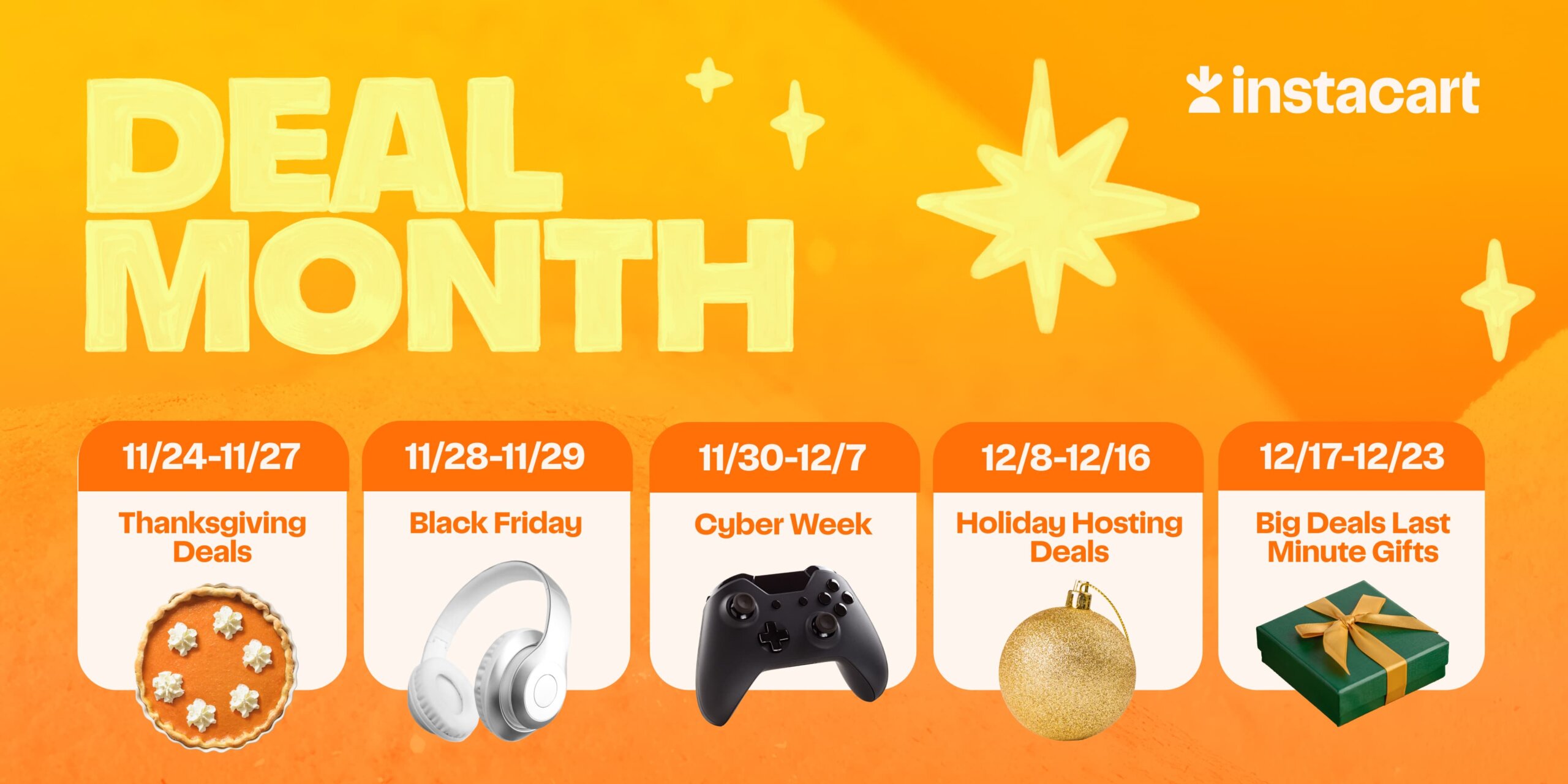Instacart's Holiday Deal Month Calendar