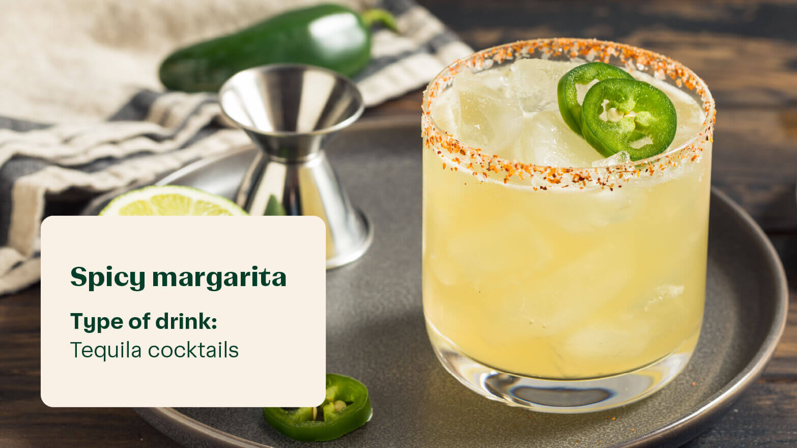 Spicy margarita summer cocktail.